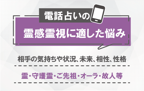 電話占いの霊感霊視に適した悩み解説画像