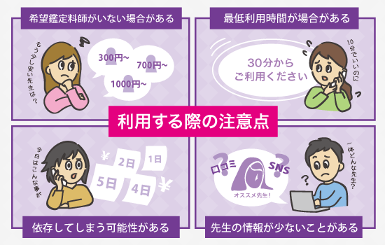 鑑定料金が安い電話占いサイトの4つのデメリット
