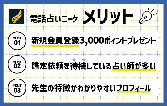 電話占いニーケのメリット