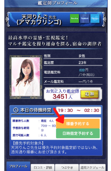 電話占いウィル:通常予約①
