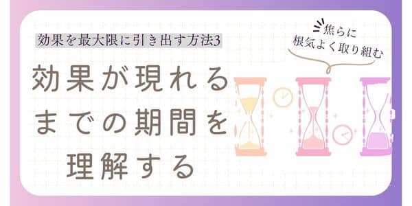 効果が現れるまでの期間を理解する