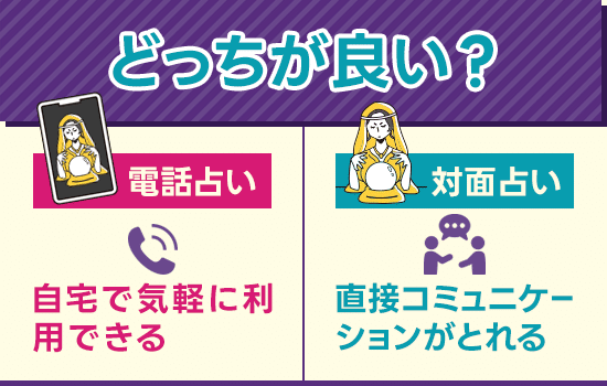 『電話占いと対面占いはどっちがいい?』のまとめ